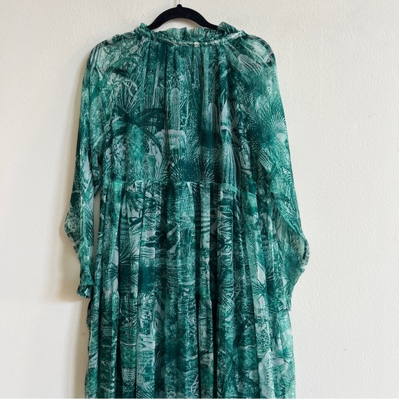 Eywasouls Malibu Cora Maxi Dress Caftan In Botanical Green size M/L - Picture 6 of 8